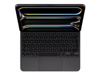 Apple Magic Keyboard - Tastatur og folioveske - med styrepute - bakbelysning - Apple Smart connector - Svensk - svart - for 11-inch iPad Pro M4 Wi-Fi, M4 Wi-Fi + Cellular MWR23S/A