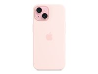 Apple - Baksidedeksel for mobiltelefon - MagSafe-samsvar - silikon - Lys lyserød - for iPhone 15 MXPH3ZM/A