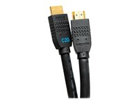 C2G 25ft Ultra Flexible 4K Active HDMI Cable Gripping 4K 60Hz - In-Wall M/M - HDMI-kabel med Ethernet - HDMI hann til HDMI hann - 7.6 m - svart - aktiv, 4K 60Hz støtte C2G10382