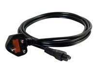C2G Laptop Power Cord - Strømkabel - IEC 60320 C5 til BS 1363 (hann) - AC 250 V - 3 m - formstøpt - svart - Storbritannia 80603
