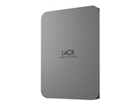 LaCie Mobile Drive Secure STLR2000400 - Harddisk - kryptert - 2 TB - ekstern (bærbar) - USB 3.2 Gen 1 (USB-C kontakt) - Self-Encrypting Drive (SED) - romgrå - med 3-års Seagate Rescue Data Recovery STLR2000400