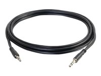 C2G Slim 10ft Slim Aux 3.5mm Audio Cable - M/M - Lydkabel - mini-phone stereo 3.5 mm hann til mini-phone stereo 3.5 mm hann - 3.05 m - skjermet - svart 22602