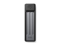 Seagate STMX1000400 - SSD - 1 TB - ultra-kompakt - ekstern (bærbar) - USB 3.2 Gen 2 (USB-C kontakt) - mørk grå - med Seagate Rescue Data Recovery STMX1000400