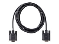 StarTech.com 3m RS232 Serial Null Modem Cable, Crossover Serial Cable w/Al-Mylar Shielding, DB9 Serial COM Port Cable Female to Male, Compatible w/DTE Devices - Tool-Less Design w/Thumbscrews, Black, F/M (9FMNM-3M-RS232-CABLE) - Null modem-kabel - DB-9 (hunn) til DB-9 (hann) - 3 m - formstøpt, tommelskruer, overkrysning - svart 9FMNM-3M-RS232-CABLE
