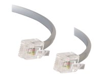 C2G RJ11 6P4C Straight Modular Cable - Telefonkabel - RJ-11 (hann) til RJ-11 (hann) - 5 m - grå 83866