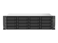 QNAP TS-1673AU-RP - NAS-server - 16 brønner - kan monteres i rack - SATA 6Gb/s - RAID 0, 1, 5, 6, 10, JBOD, 5 hot spare, 6 hot spare, 10 hot spare - RAM 16 GB - Gigabit Ethernet / 2.5 Gigabit Ethernet - iSCSI støtte - 3U TS-1673AU-RP-16G