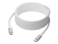 dbramante1928 IT - USB-kabel - 24 pin USB-C (hann) til 24 pin USB-C (hann) - 3 m - USB Power Delivery (100 W), flettet kabel - hvit CB30CCWH7238