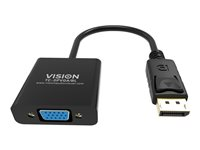 Vision Professional - Video adapter - DisplayPort (hann) til HD-15 (VGA) (hunn) - svart TC-DPVGA/BL
