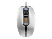 CHERRY MC4900 - Mus - høyre- og venstrehåndet - optisk - 3 knapper - kablet - USB - sølv/svart JM-A4900