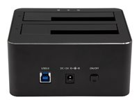 StarTech.com Dual-Bay USB 3.0 to SATA Hard Drive Docking Station, USB Hard Drive Dock, External 2.53.5 SATA IIIIII, SSDHDD Docking Station, Hot-Swap Hard Drive Bays - Top-Loading - HDD-dokkestasjon - brønner: 2 - 2.5", 3.5" - SATA 6Gb/s - USB 3.0 - svart - for P/N: SVA12M5NA SDOCK2U33V