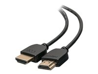 C2G 1ft 4K HDMI Cable - Ultra Flexible Cable with Low Profile Connectors - HDMI-kabel - HDMI hann til HDMI hann - 30.5 cm - dobbeltisolert - svart 41361