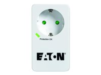 Eaton Protection Box 1 Tel@ DIN - Overspenningsavleder - AC 220-250 V - 4000 watt - utgangskontakter: 1 - hvit PB1TD