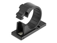 StarTech.com 100 Adhesive Cable Management Clips Black, Network/Ethernet/Office Desk/Computer Cord Organizer, Sticky Cable/Wire Holders, Nylon Self Adhesive Clamp UL/94V-2 Fire Rated - Nylon 66 Plastic - TAA (CBMCC3) - Kabelklemme - svart - TAA-samsvar (en pakke 100) CBMCC3