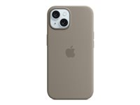 Apple - Baksidedeksel for mobiltelefon - MagSafe-samsvar - silikon - leire - for iPhone 15 MXPG3ZM/A