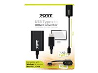 PORT Connect - Video adapter - 24 pin USB-C hann til HDMI hunn - 15 cm - 4K-støtte 900124