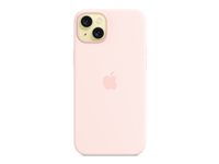 Apple - Baksidedeksel for mobiltelefon - MagSafe-samsvar - silikon - Lys lyserød - for iPhone 15 Plus MXQV3ZM/A