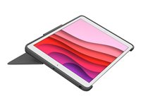Logitech Combo Touch - Tastatur og folioveske - med styrepute - bakgrunnsbelyst - Apple Smart connector - QWERTY - Nordisk (dansk/finsk/norsk/svensk) - Oxford-grå - for Apple 10.9-inch iPad (10. generasjon); iPad A16 Wi-Fi, A16 Wi-Fi + Cellular 920-011440