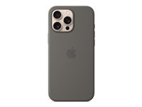 Apple - Baksidedeksel for mobiltelefon - MagSafe-samsvar - silikon - steingrå - for iPhone 16 Pro Max MYYV3ZM/A