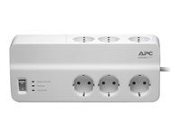 APC SurgeArrest Essential - Overspenningsavleder - AC 230 V - 2300 watt - utgangskontakter: 6 - 2 m kabel - Tyskland - hvit PM6-GR