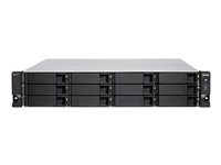 QNAP TS-h1277XU-RP - NAS-server - 12 brønner - kan monteres i rack - SATA 6Gb/s - RAID 0, 1, 5, 6, 10, 50, JBOD, 5 hot spare, 6 hot spare, 60, 10 hot spare, RAID TP - RAM 128 GB - Gigabit Ethernet / 10 Gigabit Ethernet / 10Gbps SFP+ - iSCSI støtte - 2U TS-H1277XU-RP-3700X-128G