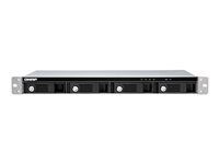 QNAP TR-004U - Harddiskarray - 4 brønner (SATA-300) - USB 3.1 Gen 1 (ekstern) - kan monteres i rack - 1U TR-004U