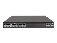 HPE FlexFabric 5710 24XGT 6QSFP+ or 2QSFP28 - Switch - L3 - Styrt - 24 x 1 Gigabit / 10 Gigabit Ethernet + 6 x 40 Gigabit QSFP+ - rackmonterbar JL689A