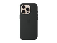 Apple - Baksidedeksel for mobiltelefon - MagSafe-samsvar - silikon - svart - for iPhone 16 Pro MYYJ3ZM/A