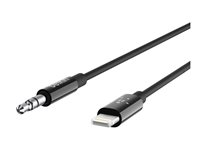 Belkin - Kabel fra Lightning til hodetelefonsjakk - Lightning hann til mini-phone stereo 3.5 mm hann - 1.83 m - svart AV10172BT06-BLK