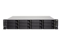 QNAP TL-R1200C-RP - Harddiskarray - 12 brønner (SATA-600) - USB 3.2 Gen 2 (ekstern) - kan monteres i rack - 2U TL-R1200C-RP
