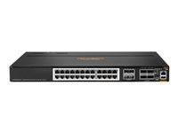 HPE Aruba Networking CX 8100 24x10GBase-T 4x10G SFP+ 4x40/100G QSFP28 Switch - Switch - L3 - Styrt - 24 x 100/1000/2.5G/5G/10GBase-T + 4 x Gigabit SFP / 10 Gigabit SFP+ + 4 x 40 Gigabit QSFP+ / 100 Gigabit QSFP28 - bakside til front-luftflyt - rackmonterbar R9W89A#ABB