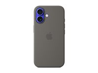 Apple - Baksidedeksel for mobiltelefon - MagSafe-samsvar - silikon - steingrå - for iPhone 16 MYY33ZM/A