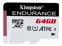 Kingston High Endurance - Flashminnekort - 64 GB - A1 / UHS-I U1 / Class10 - microSDXC UHS-I SDCE/64GB